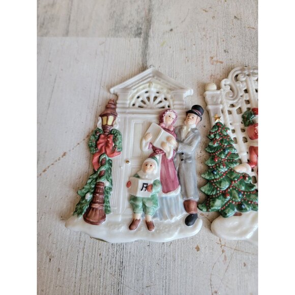 Lefton colonial couple village ornament Xmas set unique Carol - Picture 2 of 7